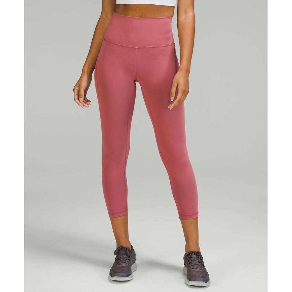 Lululemon Wunder Train High-Rise Crop with Pockets 23" Brier Rose Women's Size 4